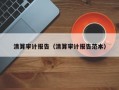 清算审计报告（清算审计报告范本）