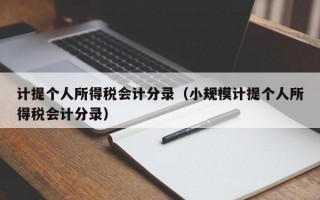 计提个人所得税会计分录（小规模计提个人所得税会计分录）