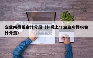 企业所得税会计分录（补缴上年企业所得税会计分录）