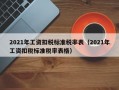 2021年工资扣税标准税率表（2021年工资扣税标准税率表格）