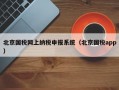 北京国税网上纳税申报系统（北京国税app）