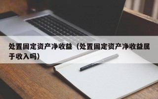 处置固定资产净收益（处置固定资产净收益属于收入吗）