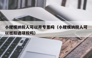 小规模纳税人可以开专票吗（小规模纳税人可以抵扣进项税吗）