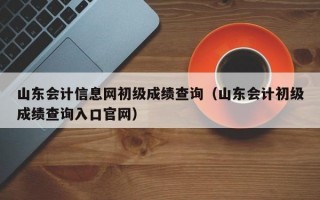 山东会计信息网初级成绩查询（山东会计初级成绩查询入口官网）