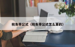 税负率公式（税负率公式怎么算的）