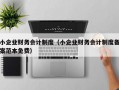 小企业财务会计制度（小企业财务会计制度备案范本免费）