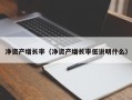 净资产增长率（净资产增长率低说明什么）