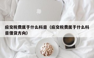 应交税费属于什么科目（应交税费属于什么科目借贷方向）