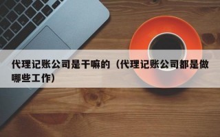 代理记账公司是干嘛的（代理记账公司都是做哪些工作）