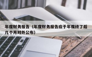 年度财务报告（年度财务报告应于年度终了后几个月对外公布）