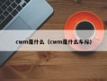 cwm是什么（cwm是什么车标）