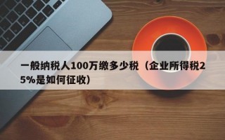 一般纳税人100万缴多少税（企业所得税25%是如何征收）