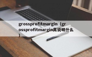 grossprofitmargin（grossprofitmargin高说明什么）