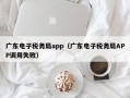 广东电子税务局app（广东电子税务局APP调用失败）