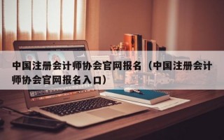 中国注册会计师协会官网报名（中国注册会计师协会官网报名入口）