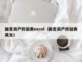 固定资产折旧表excel（固定资产折旧表英文）