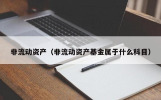 非流动资产（非流动资产基金属于什么科目）