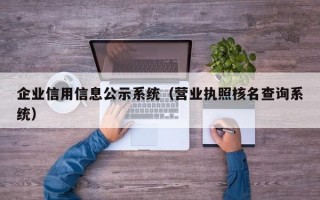 企业信用信息公示系统（营业执照核名查询系统）