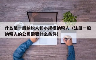 什么是一般纳税人和小规模纳税人（注册一般纳税人的公司需要什么条件）