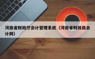 河南省财政厅会计管理系统（河南省财政局会计网）