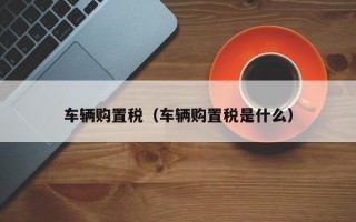 车辆购置税（车辆购置税是什么）