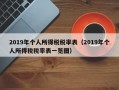 2019年个人所得税税率表（2019年个人所得税税率表一览图）