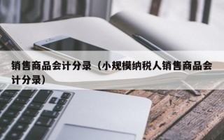 销售商品会计分录（小规模纳税人销售商品会计分录）