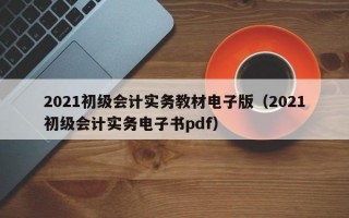 2021初级会计实务教材电子版（2021初级会计实务电子书pdf）